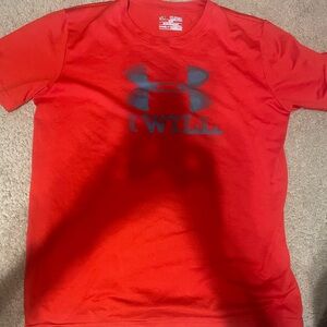 Under Armour Red Kids Short Sleeve Tee